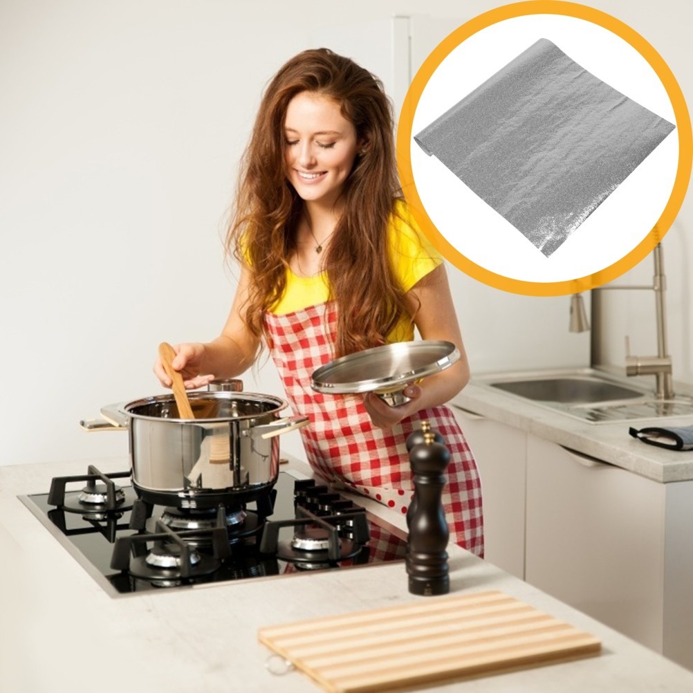 1 Roll Backsplash Wallpaper Waterproof Stove Decal Cooking Bench Sticker