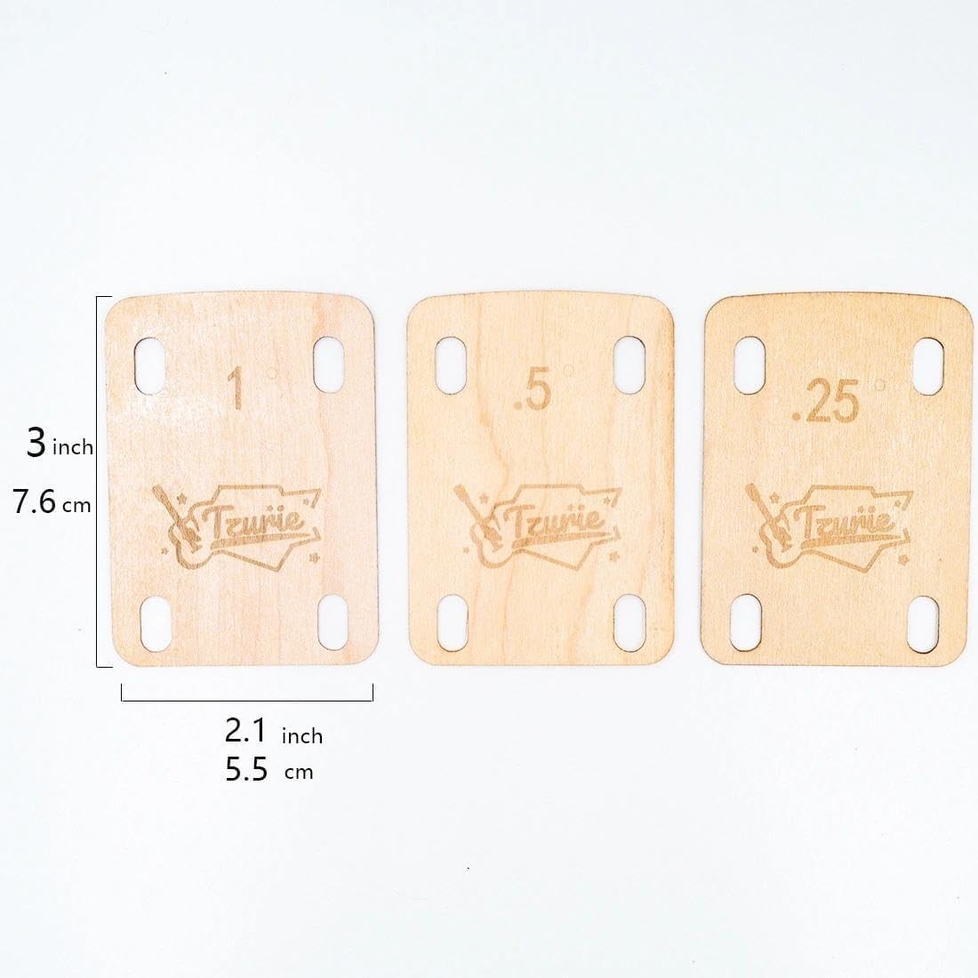 Electric Guitar Neck Shims Set of 3 Precision Shim – 0.25°, 0.25,0.5,1