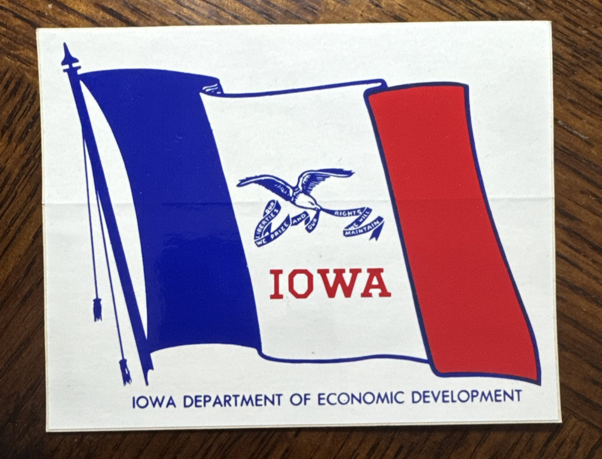 Iowa Flag Decal / Sticker 4.5" x 3.5" Free S&H