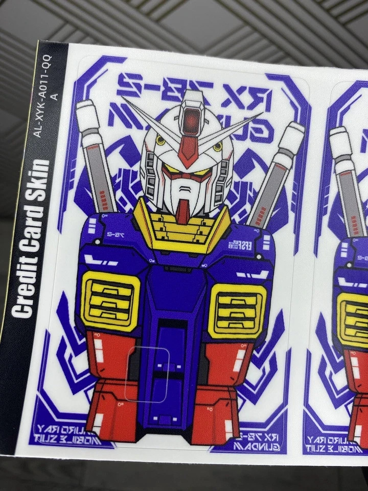 Mobile Suit Gundam Wing Credit Card Smart Sticker Skin Precut Small Chip Debit