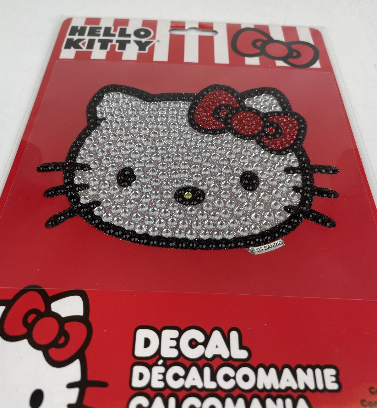 Licensed Sanrio Hello Kitty Full Bling Sticker Auto Home Office Luggage 2 pak