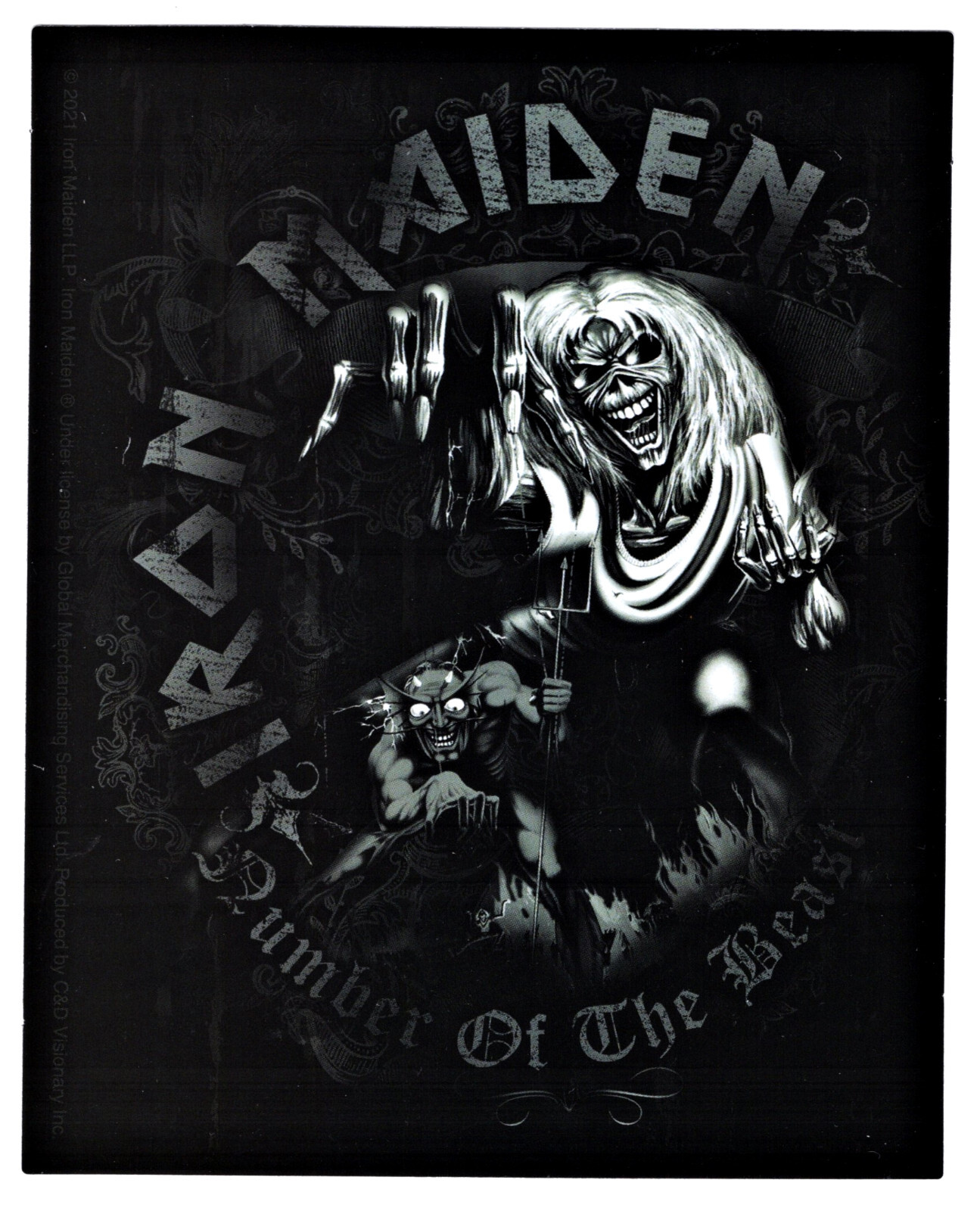Iron Maiden Logo Sticker Decal Hippie Gypsy Biker Heavy Metal Rock n Roll