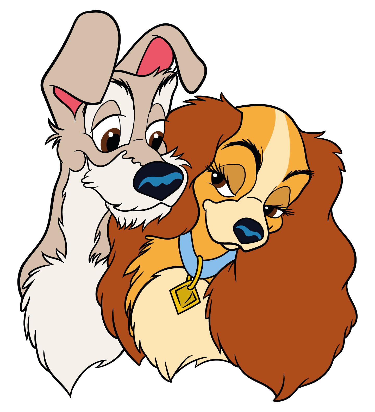 Home Bedroom Lady And The Tramp Movie Cartoon Characters Vinyl Wall Decal 20×22