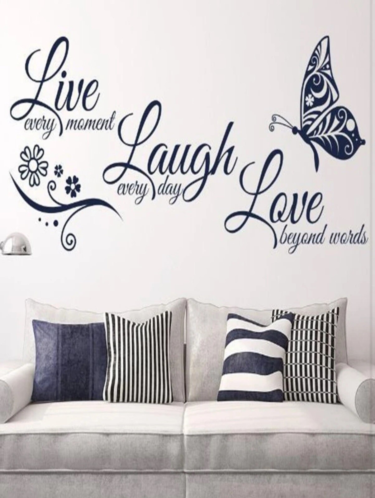 1pc Beautiful Butterfly Wall Sticker With Inspiring Words