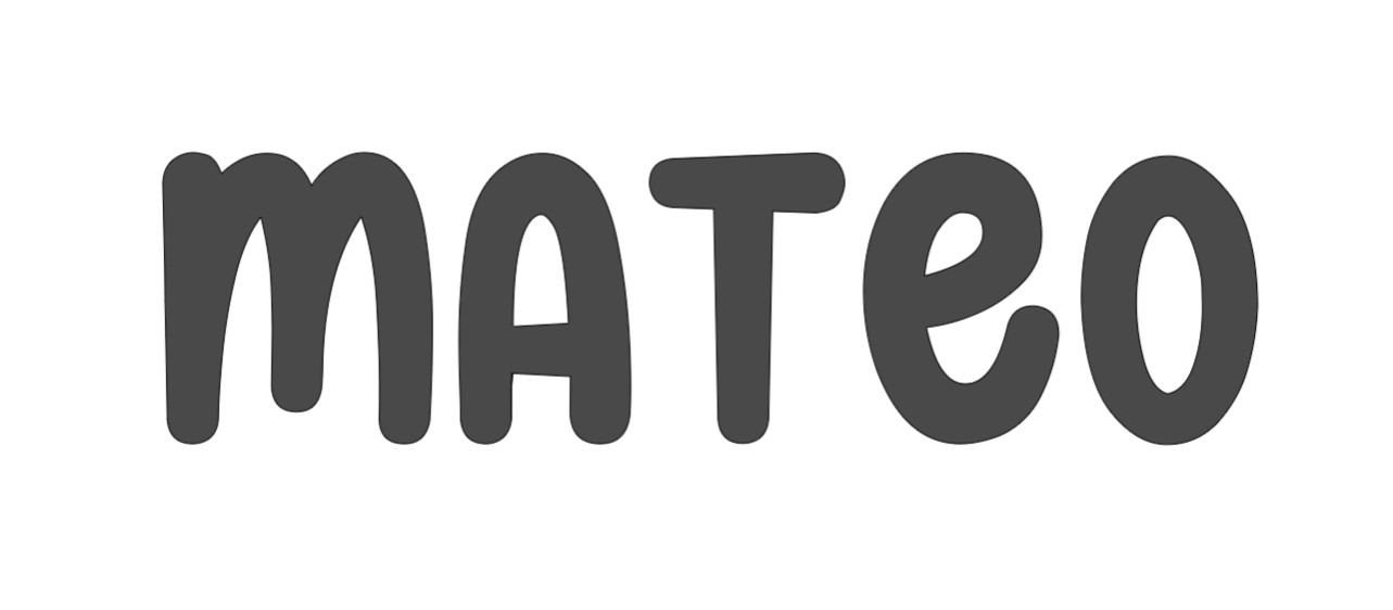 New MATEO Personalized Name Vinyl Decal for Cups tumblers Crafts walls Phone