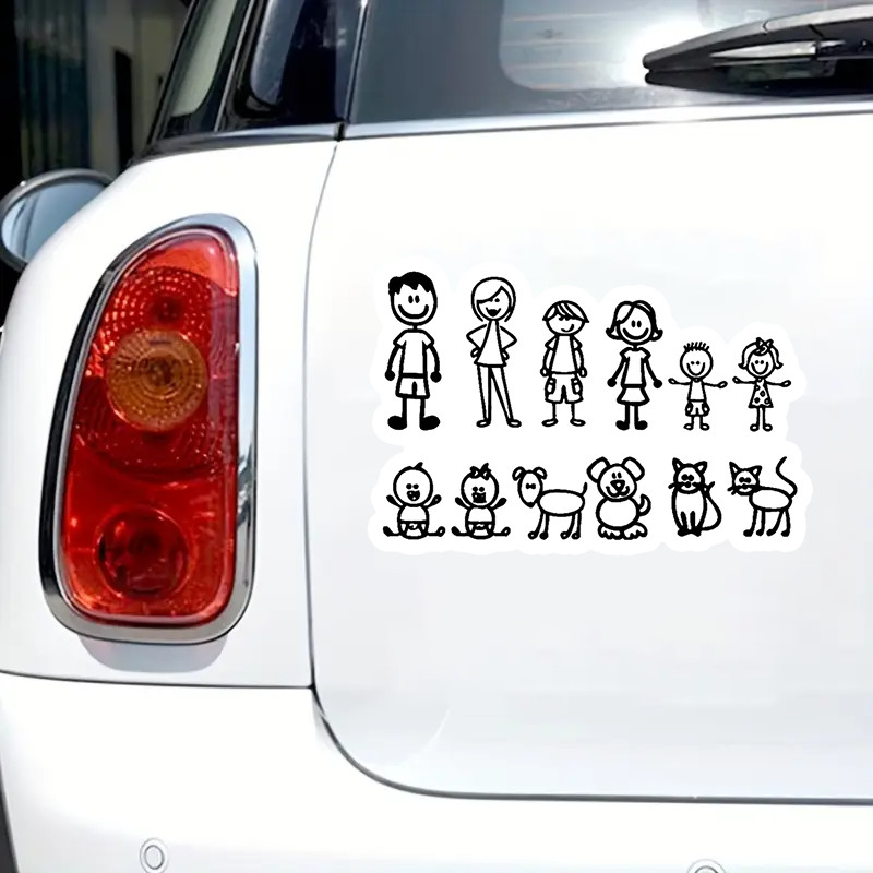 Customizable Family Car Stickers – Personalize Your Vehicle with Cute Family