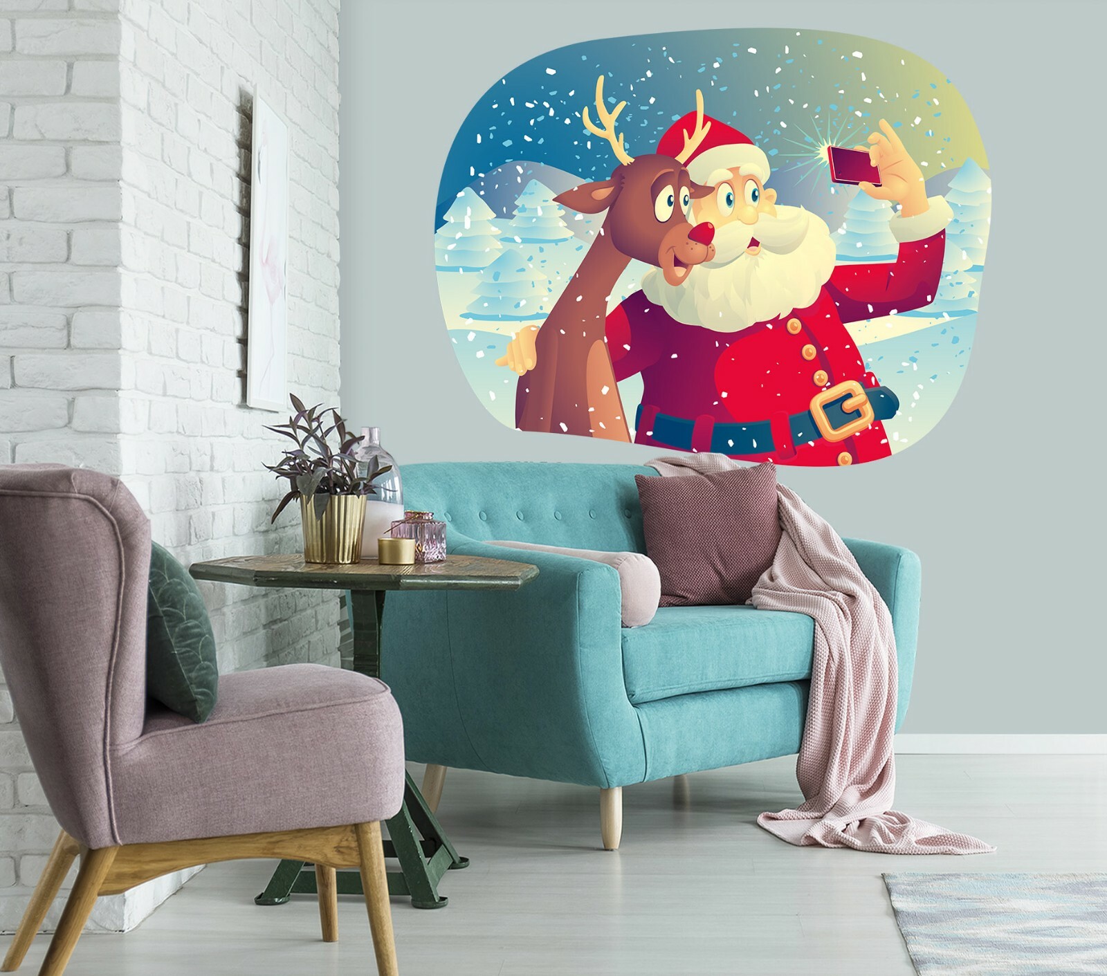3D Santa Claus O425 Christmas Wallpaper Murals Wall Print Decal Wall Sticker Amy