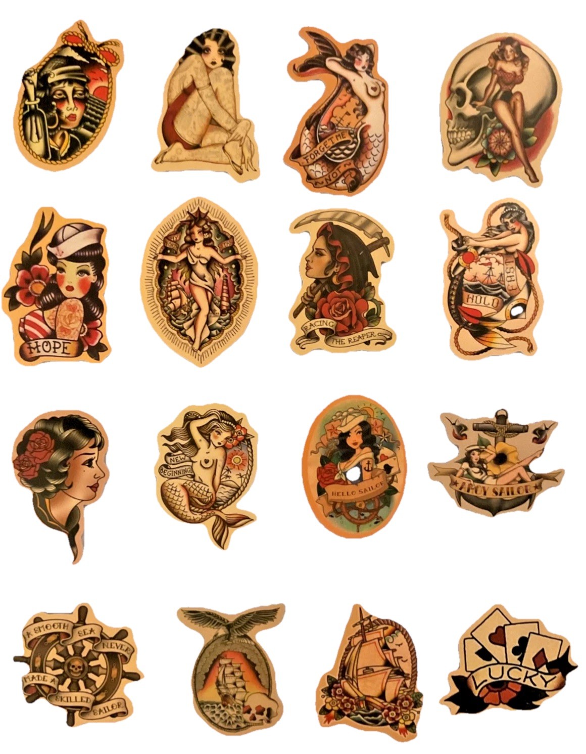 Pin-up Women Vinyl Stickers diy for helmets, cases, scuba, guitars, bumpers, mug