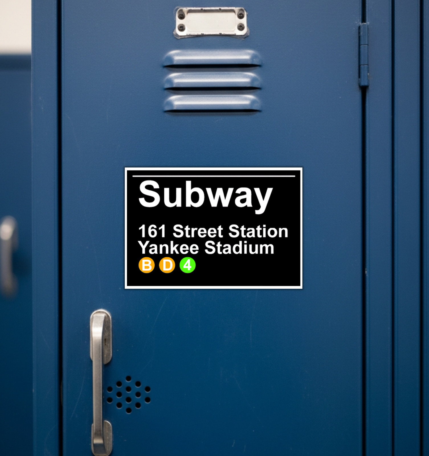 NYC Subway Signs Die Cut Glossy Fridge Magnets