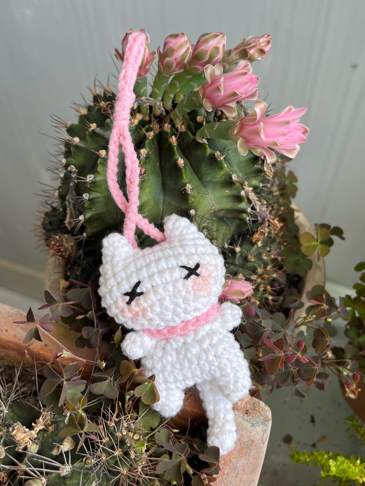 Crochet Cat Keychain, Cute Amigurumi Cat Bag Charm, Handmade Gift