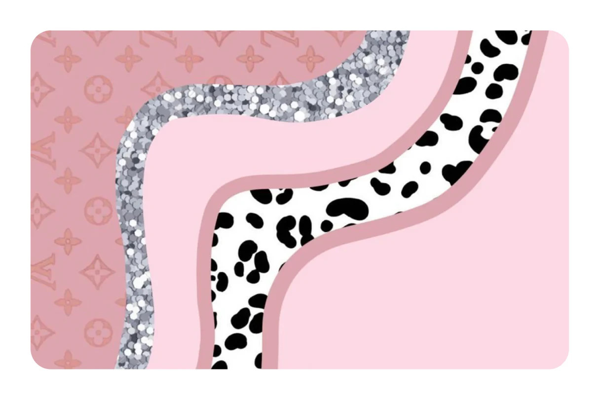 Pink Glitter Sparkle Shimmer Card Skin 4 Pack Glam Trendy Iridescent Decal
