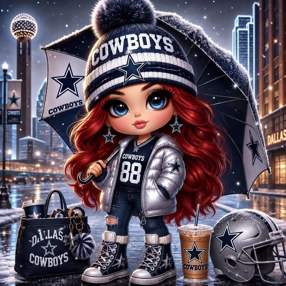 Cowboys Girl Fan Sticker Decal Laptop Wall Mirror Cup Tumblr Locker