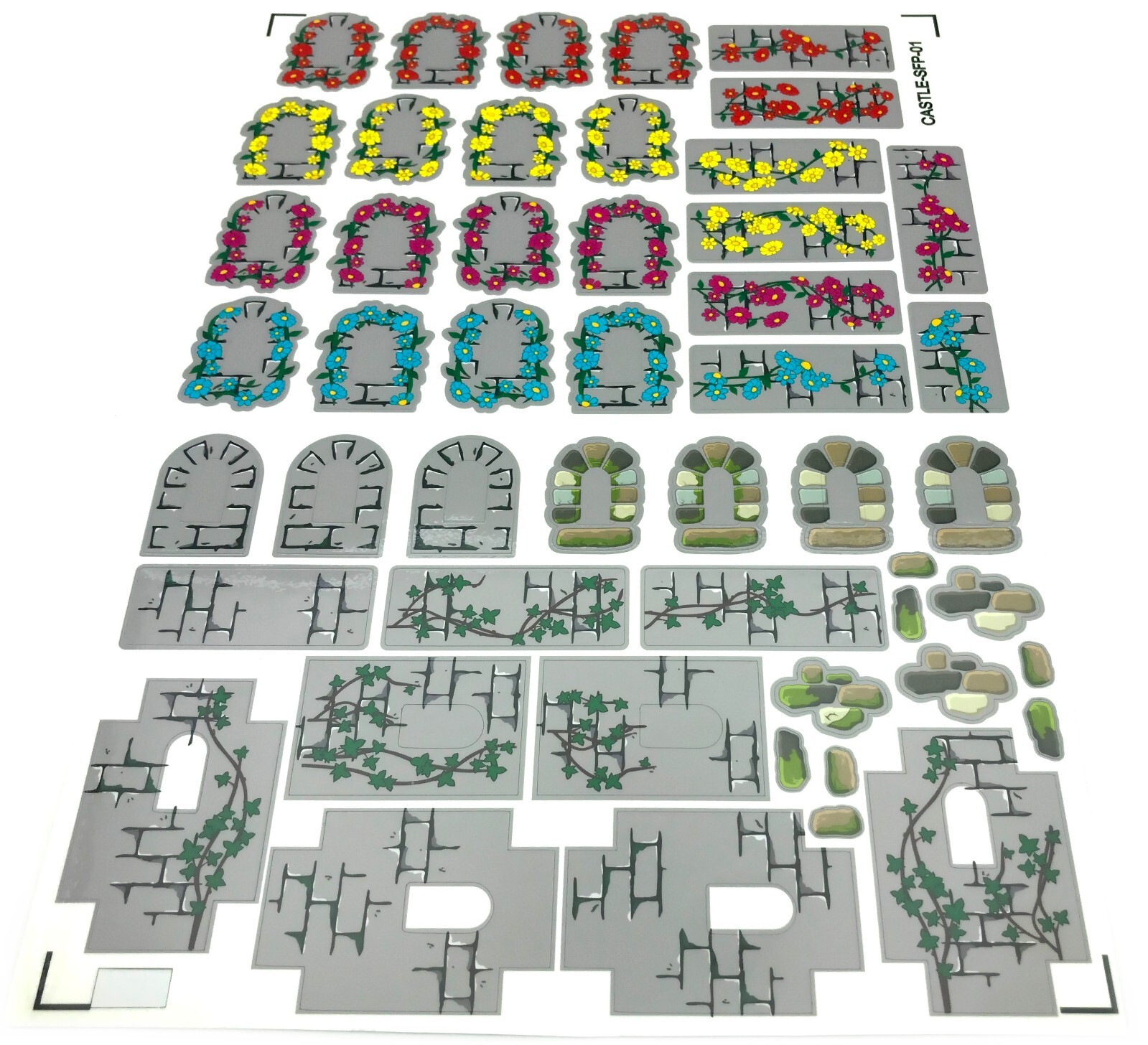 Custom Castle Stickers for Parts 4444, 2345, 6080 + More (Lego Compatible)