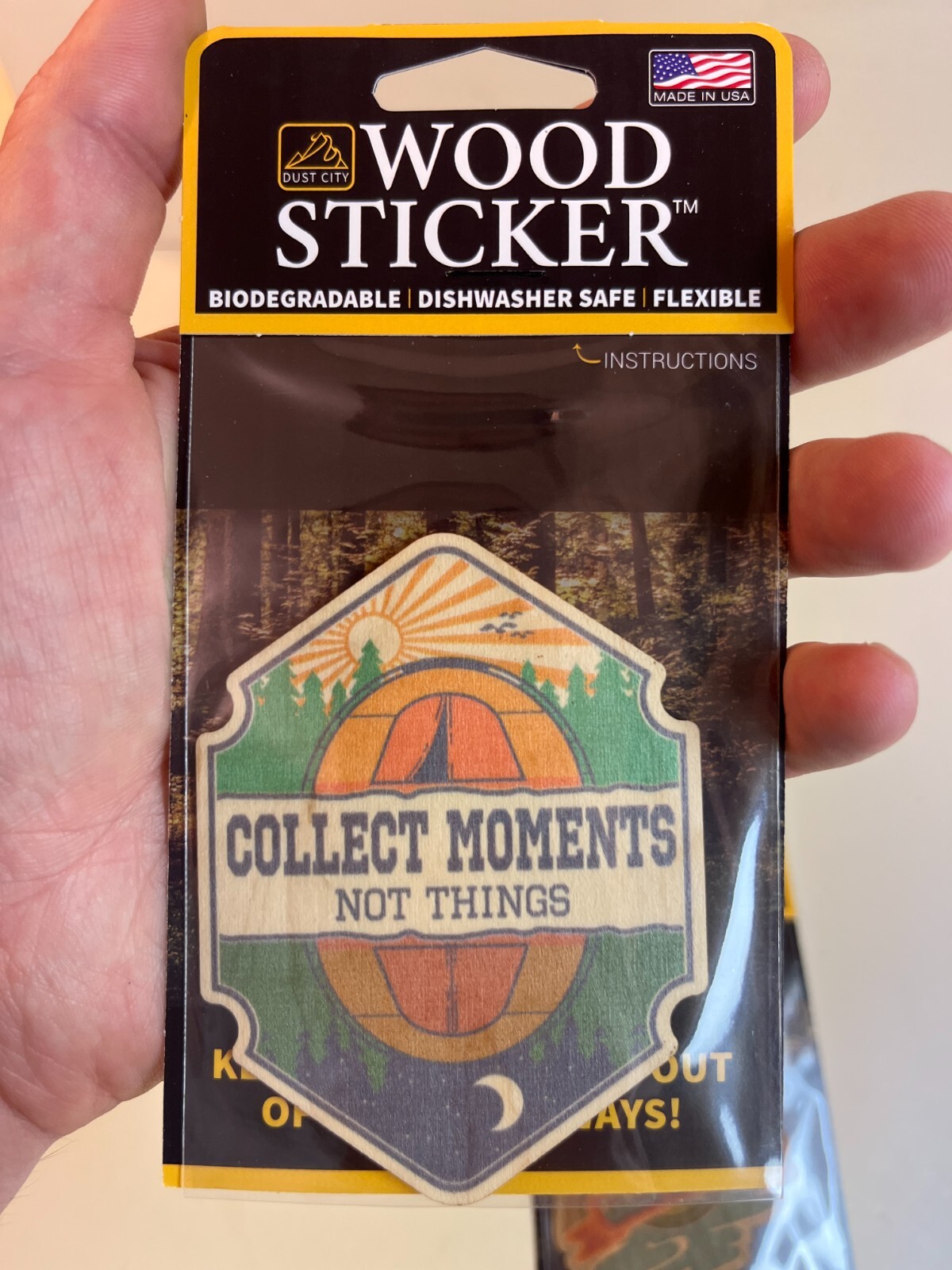 Dust City Wood 3 Stickers Lot Back to School, Nature, Forest, Trees, Explorer