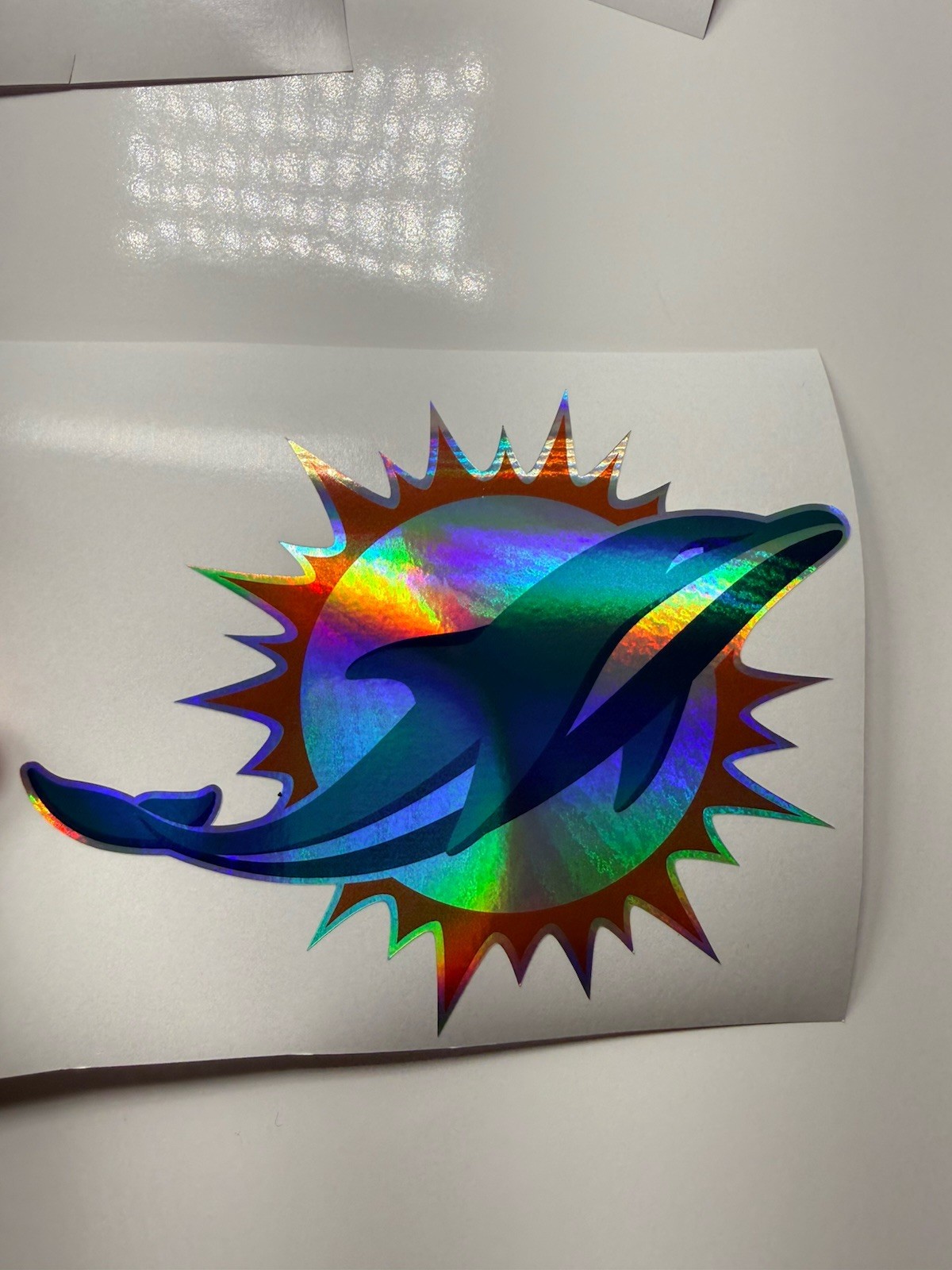 Miami Dolphins Holographic Vinyl Decal