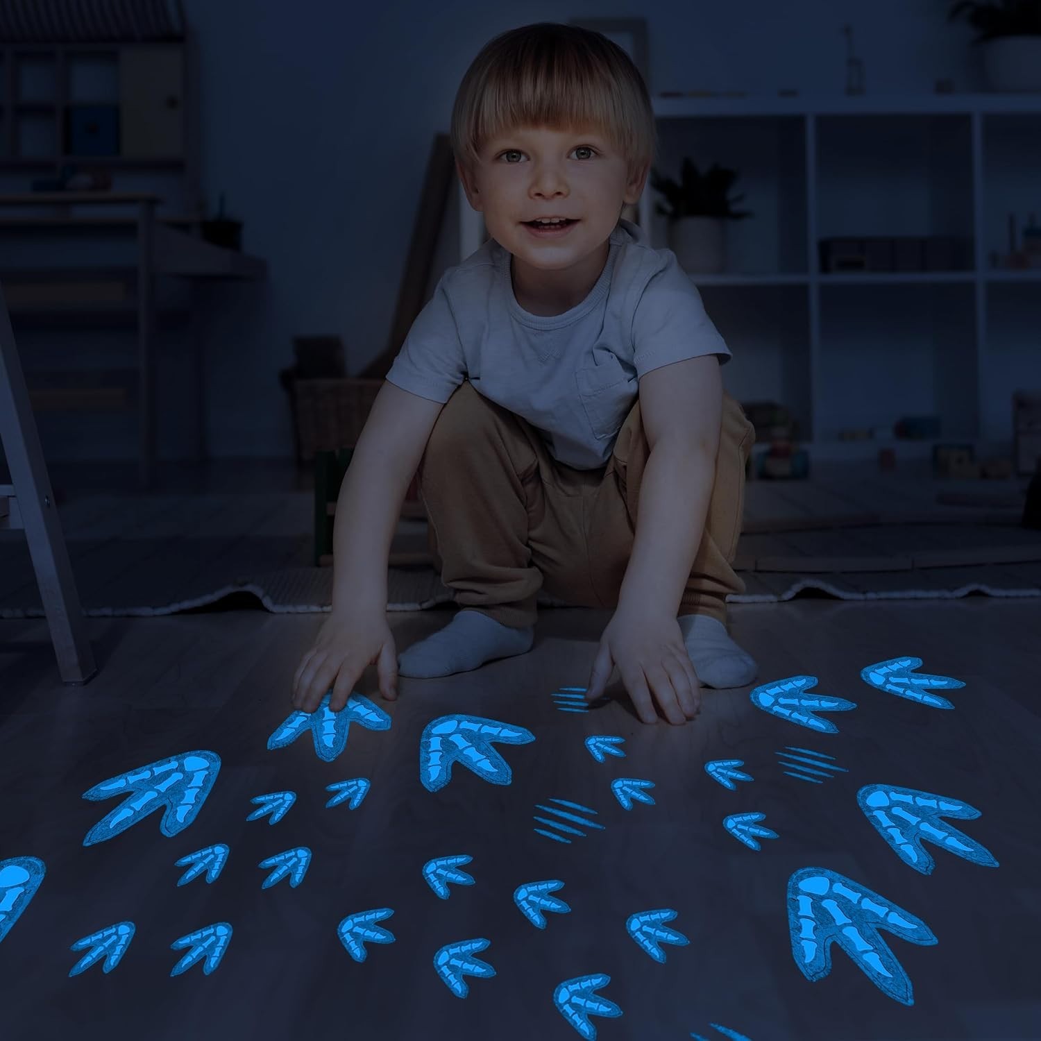 Removable Dinosaur Wall Stickers, Glow in The Dark Decals