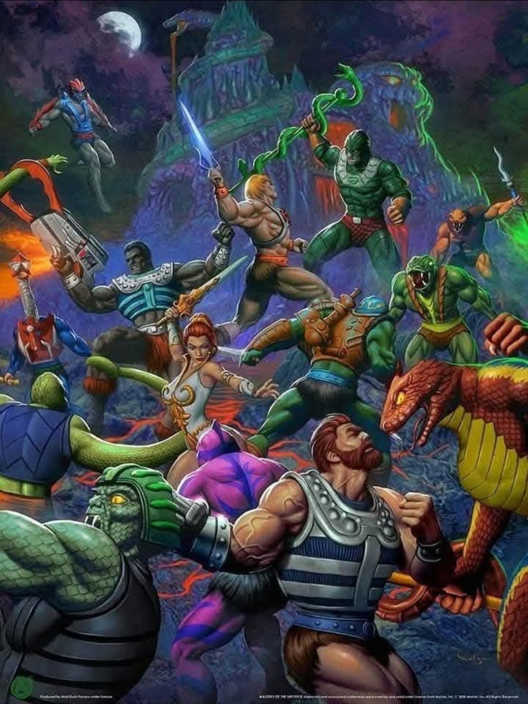 HE-MAN VS KING KISS X VYNIL HIGH-GLOSS STICKER X 4X4 INCH STICKER XSNAKEMOUNTAIN
