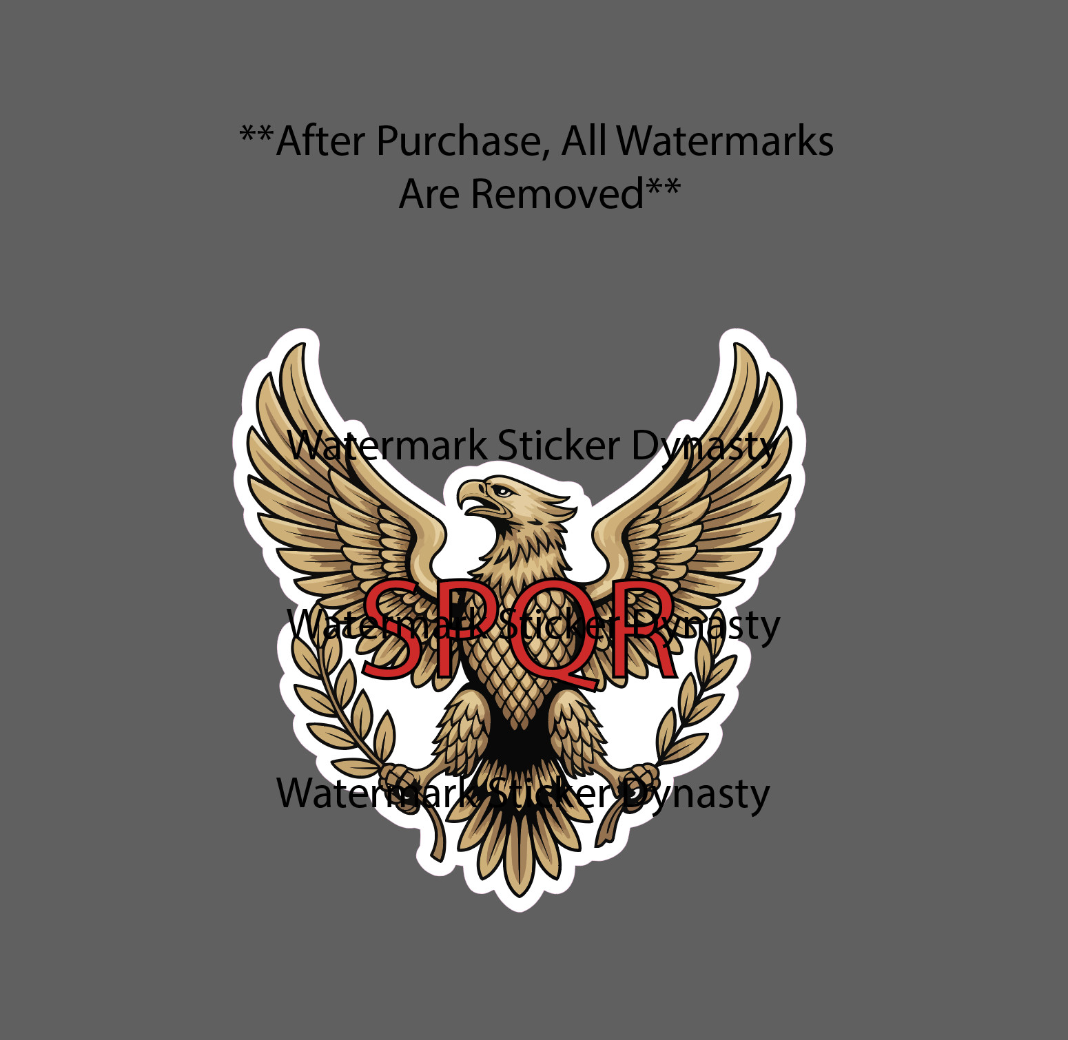 Roman Eagle Sticker Waterproof Decal SPQR Gold Mark Of The Legion Rome Gift NEW