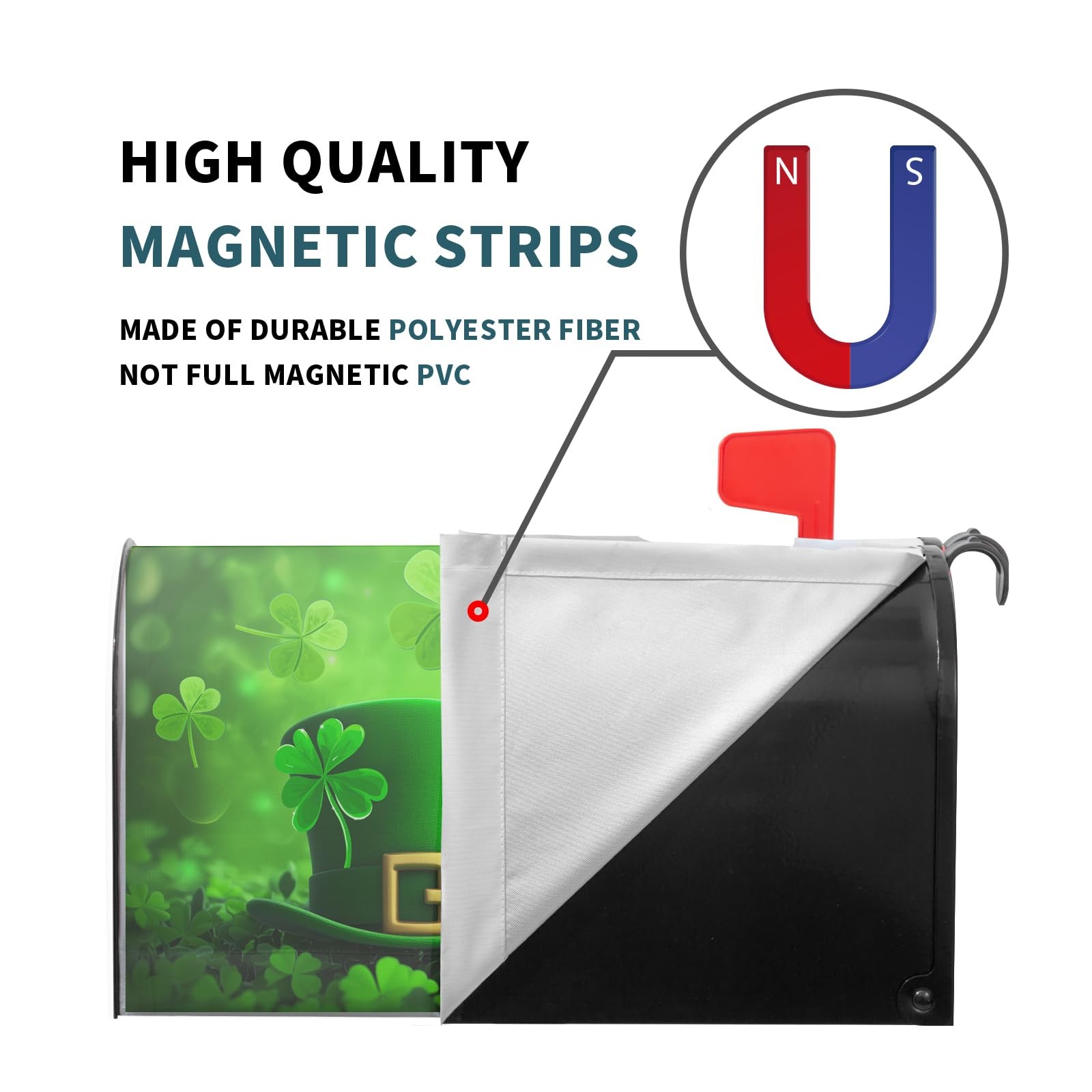 Happy St. Patrick's Day Mailbox Covers Spring Mailbox Wraps Magnetic Standard Si