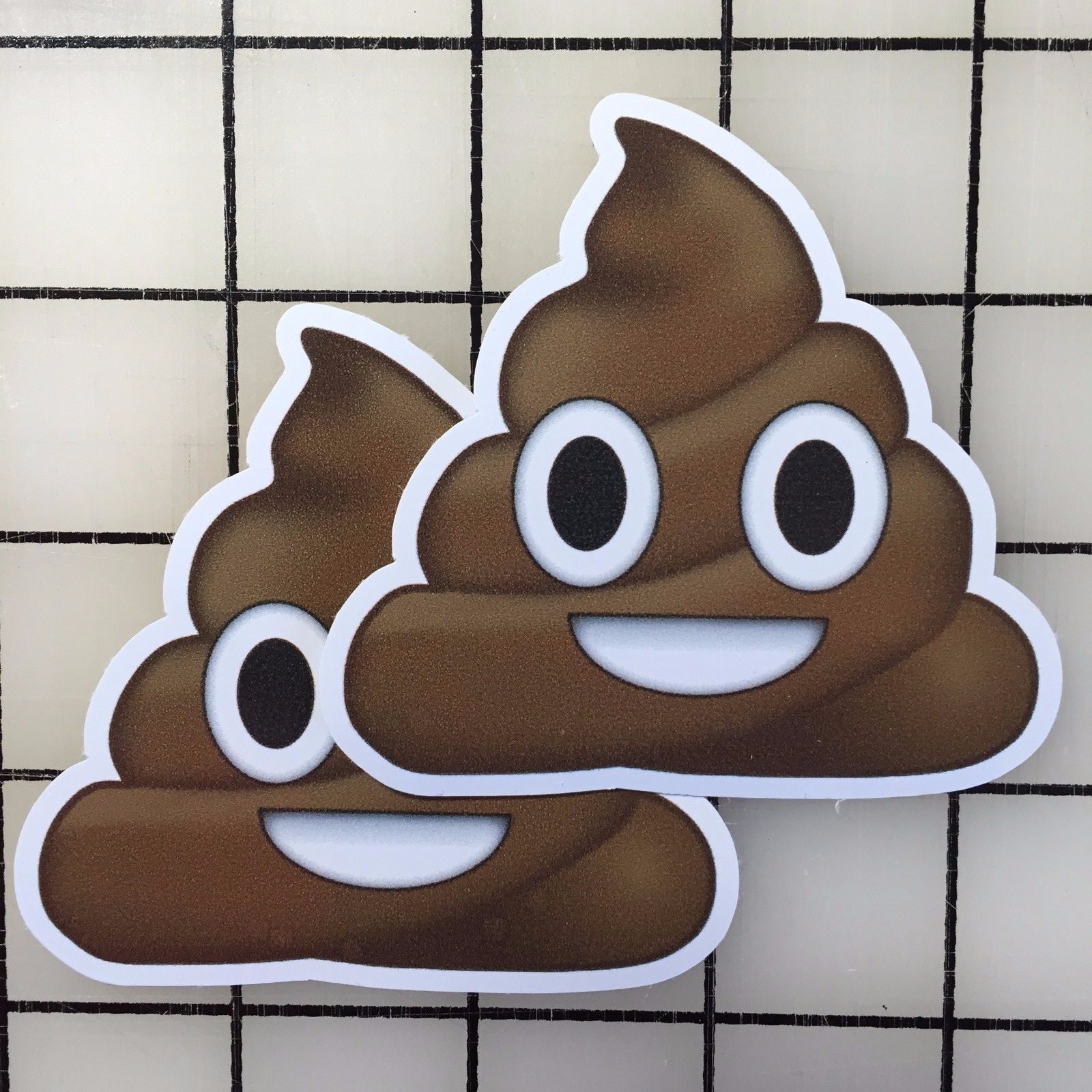 Poop Emoji 3" Wide Vinyl Decal Sticker – BOGO