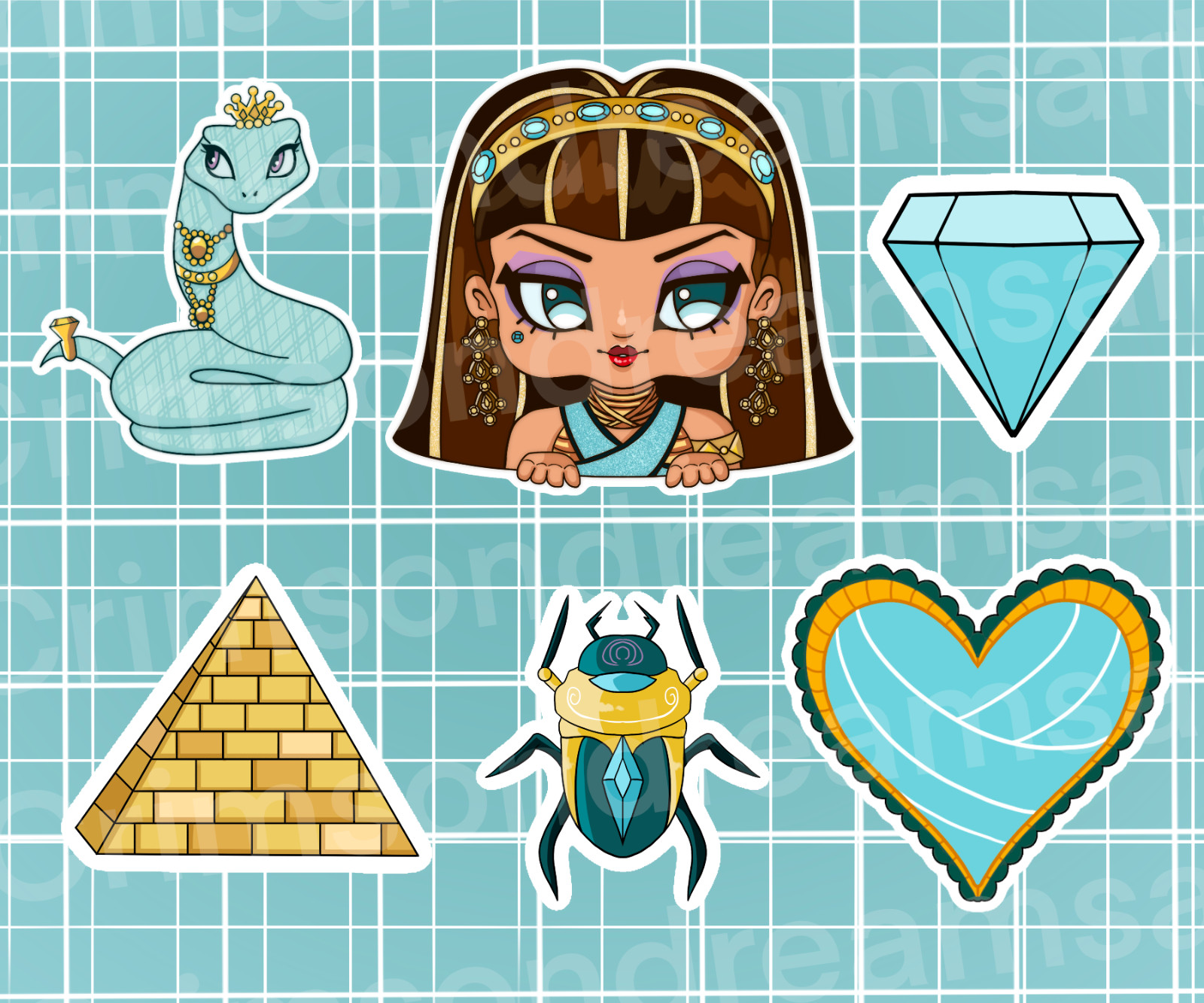 Cleo de Nile Monster High Sticker Pack – Homemade, hand cut and original