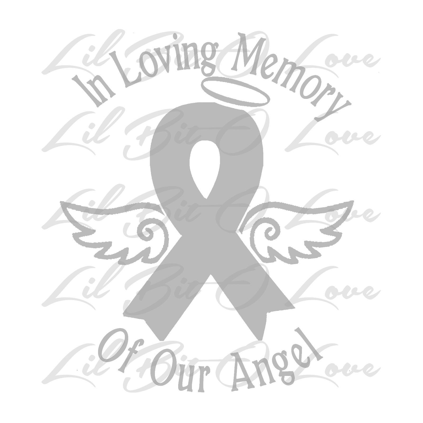 IN LOVING MEMORY OF OUR ANGEL VINYL DECAL STICKER INFANCY PREGNANCY BABY LOSS