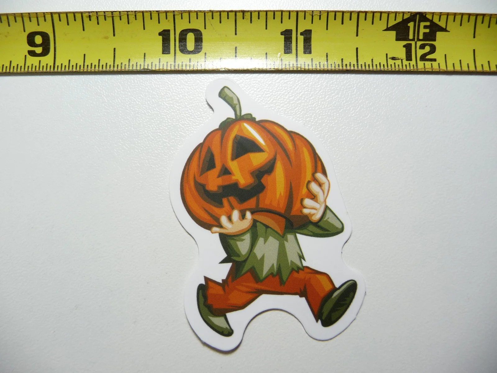 HALLOWEEN PUMPKIN STUCK ON HEAD SMALL STICKER DECAL FALL SEASON DECORATION
