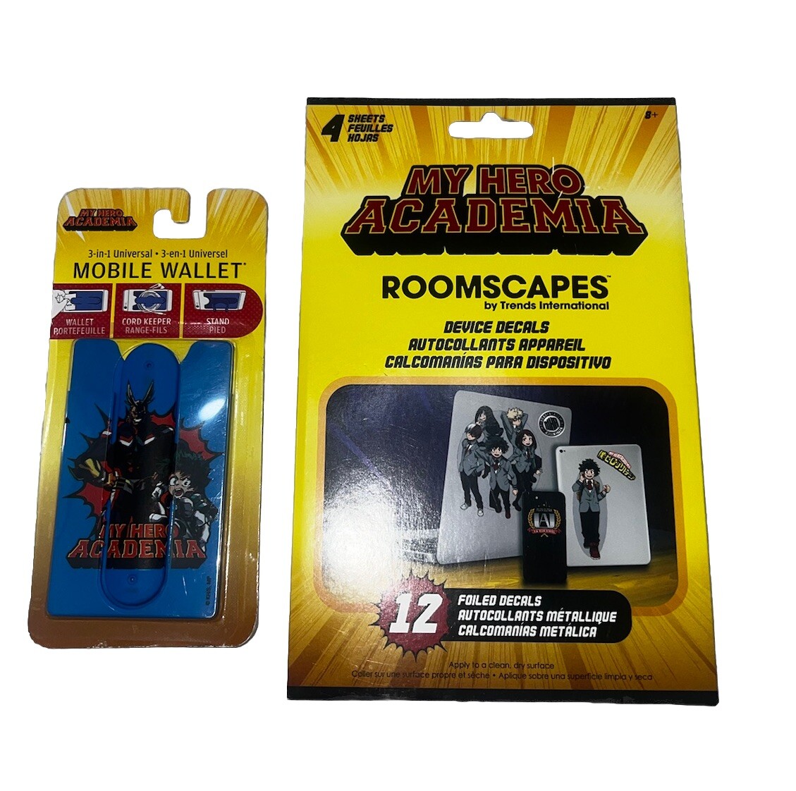 MY HERO ACADEMIA Roomscapes Device Decals & Mobil Wallet by Trends #DC024 LOT