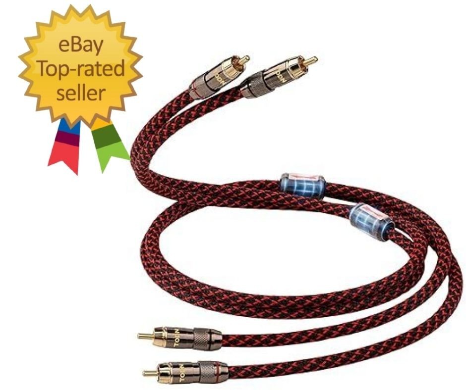 RCA Cables for Audiophile 3ft HiFi Stereo Shielded RCA to RCA Audio Cable for.