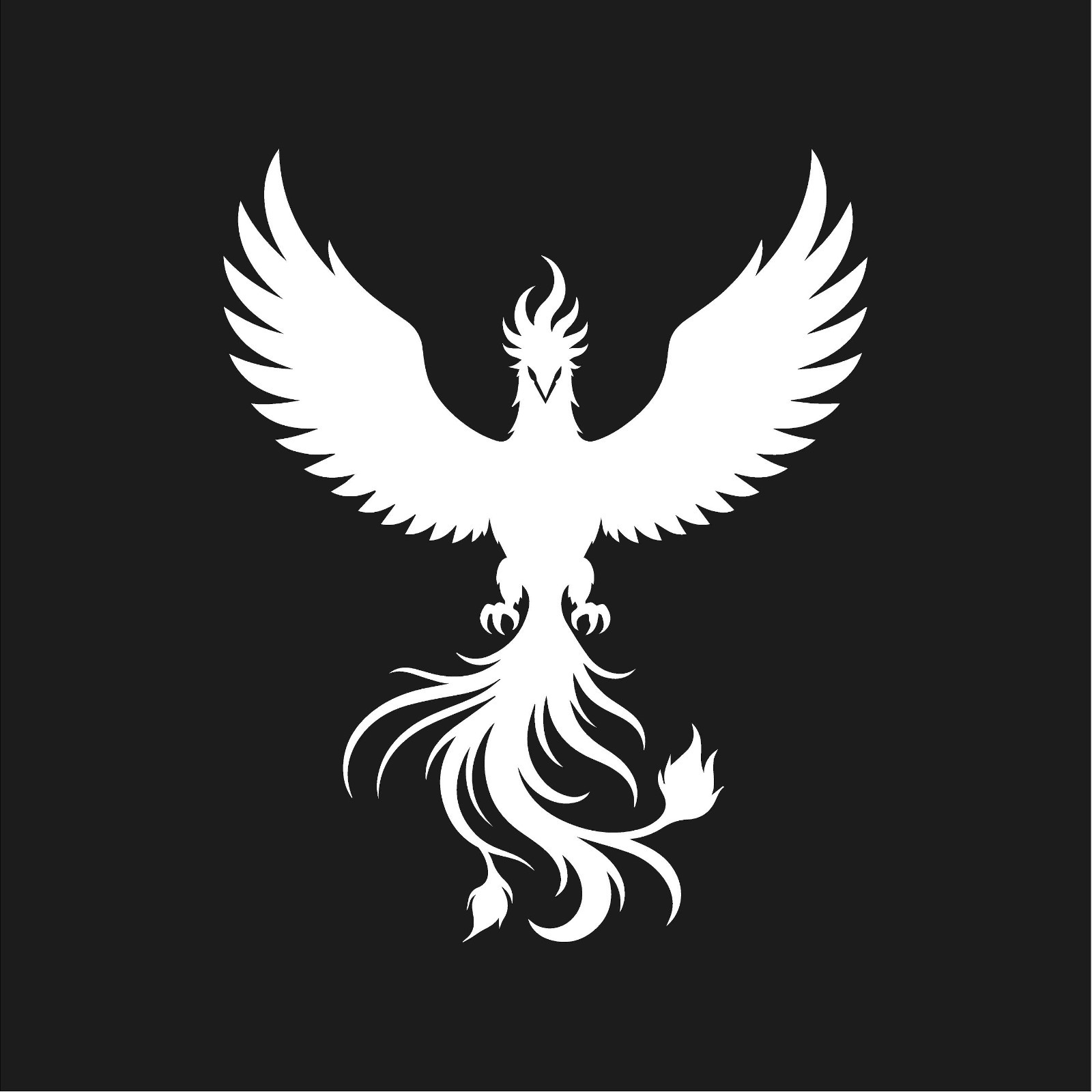 Flying Phoenix Vinyl Decal Mythical Fire Bird Silhouette Sticker