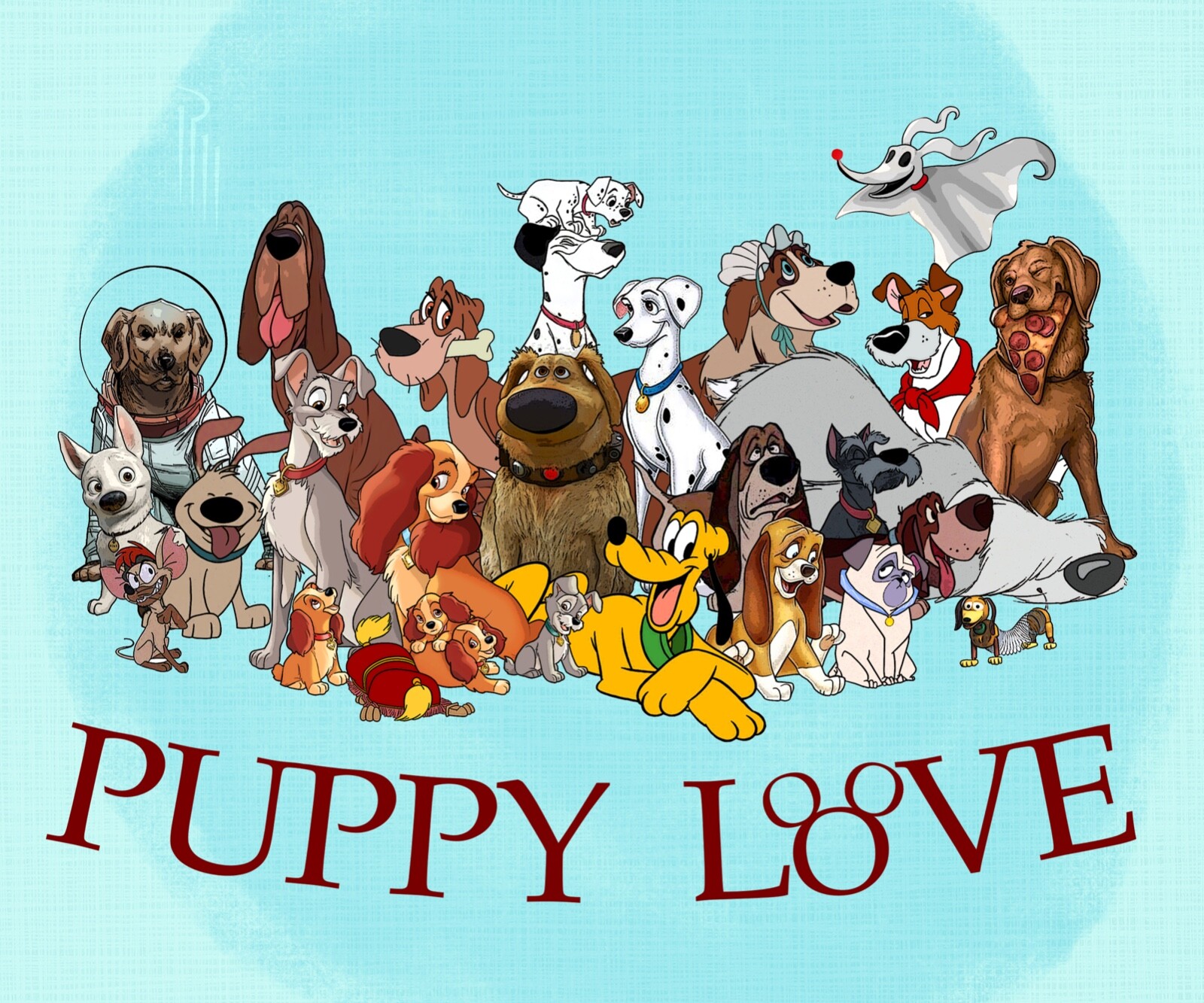 3" x 4" 'Favorite Animated Dogs/Puppies' Vinyl Glossy Sticker