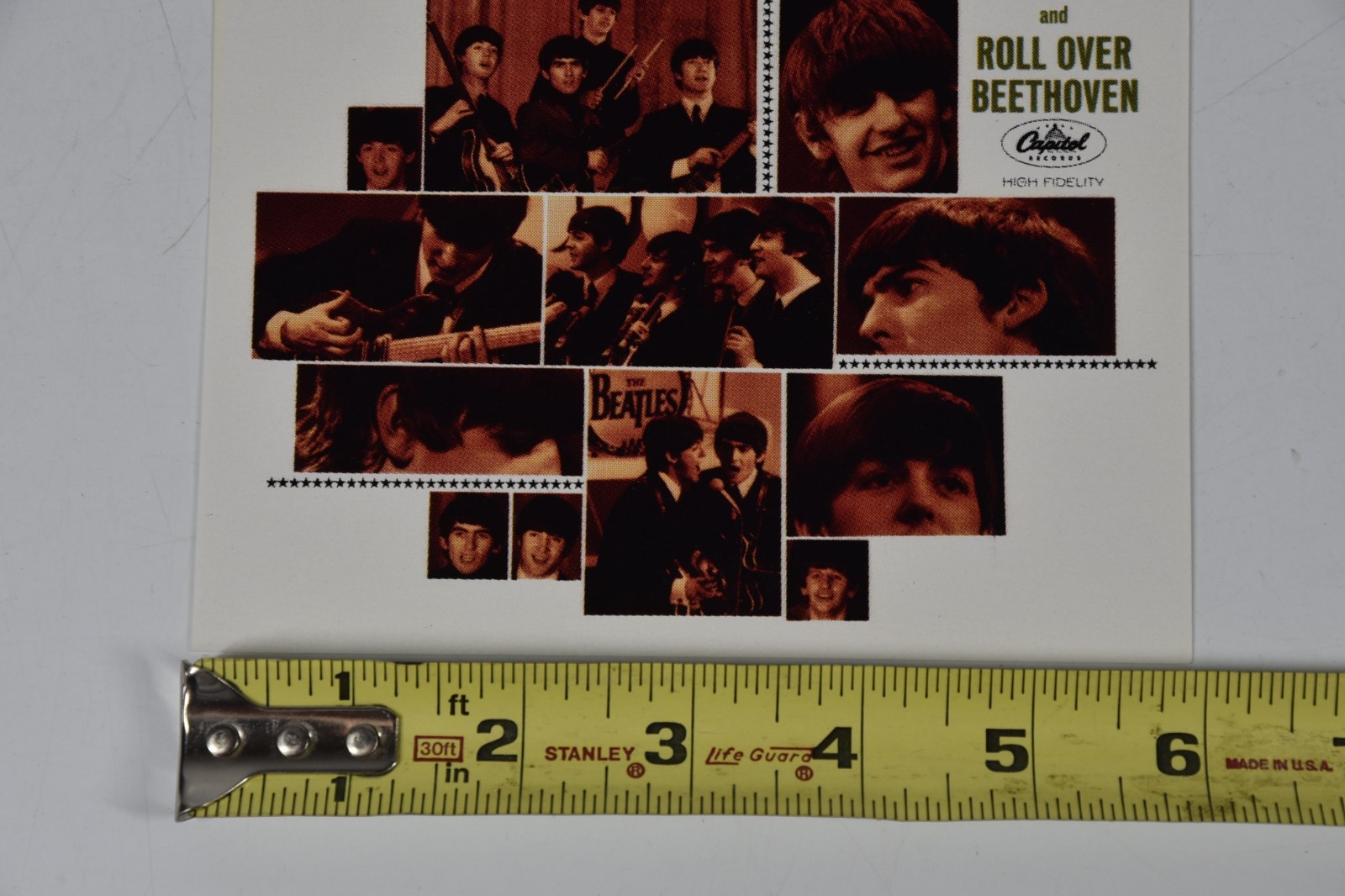 Vintage Beatles' Second Album Insert Cover Art 6" Art Print 45 Record Paper ONLY