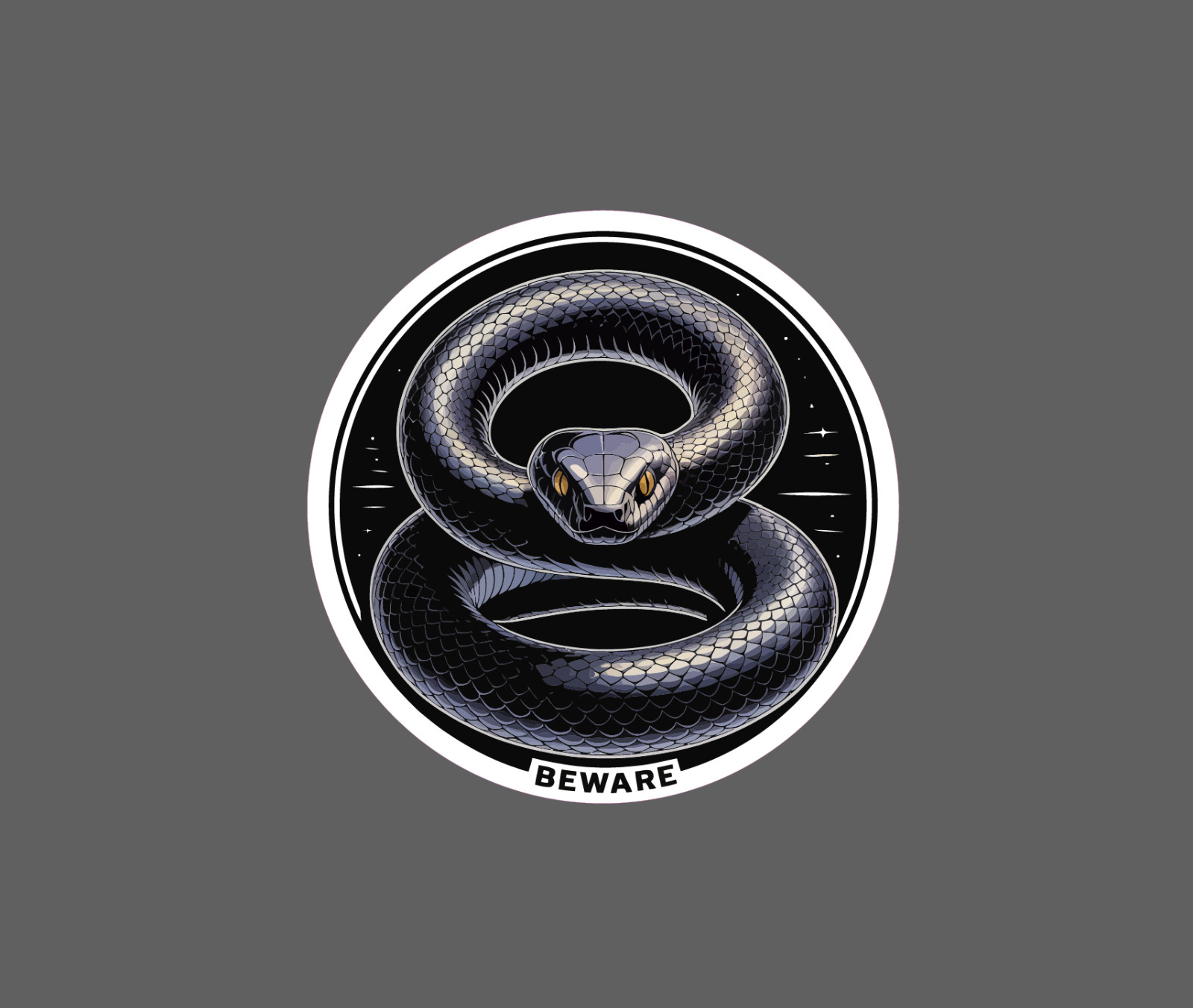 Black Mamba Sticker Animal Pet Wildlife Venomous Danger Gift Waterproof NEW