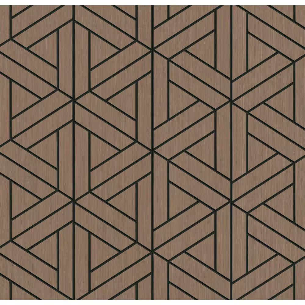 Kaleidoscope Cafe 5.5 In. T X 46 In. X 12.3 In. Beige Wood Peel and Stick Sound