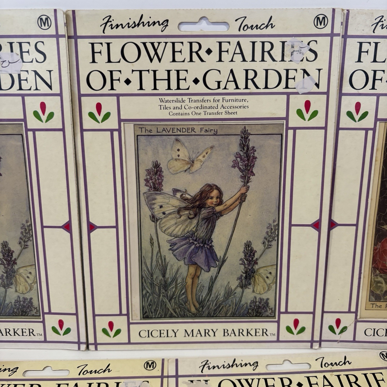 Flower Fairies Of The Garden Cicely Mary Barker 6” Water Transfer Decal 1991