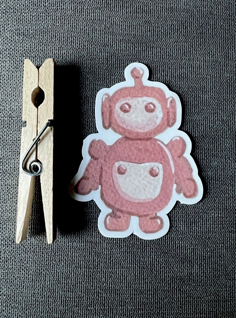 Red Robot Vinyl Sticker 3” Waterproof, Cute for Laptop, Water Bottle