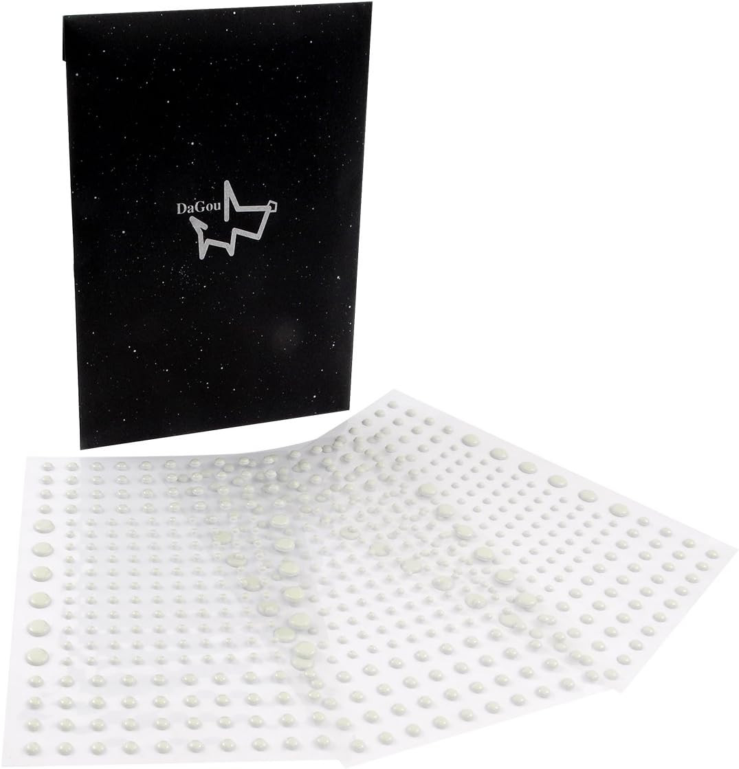 Realistic 3D Domed Glow in the Dark Stars,606 Dots for Starry Sky, Home Decor St