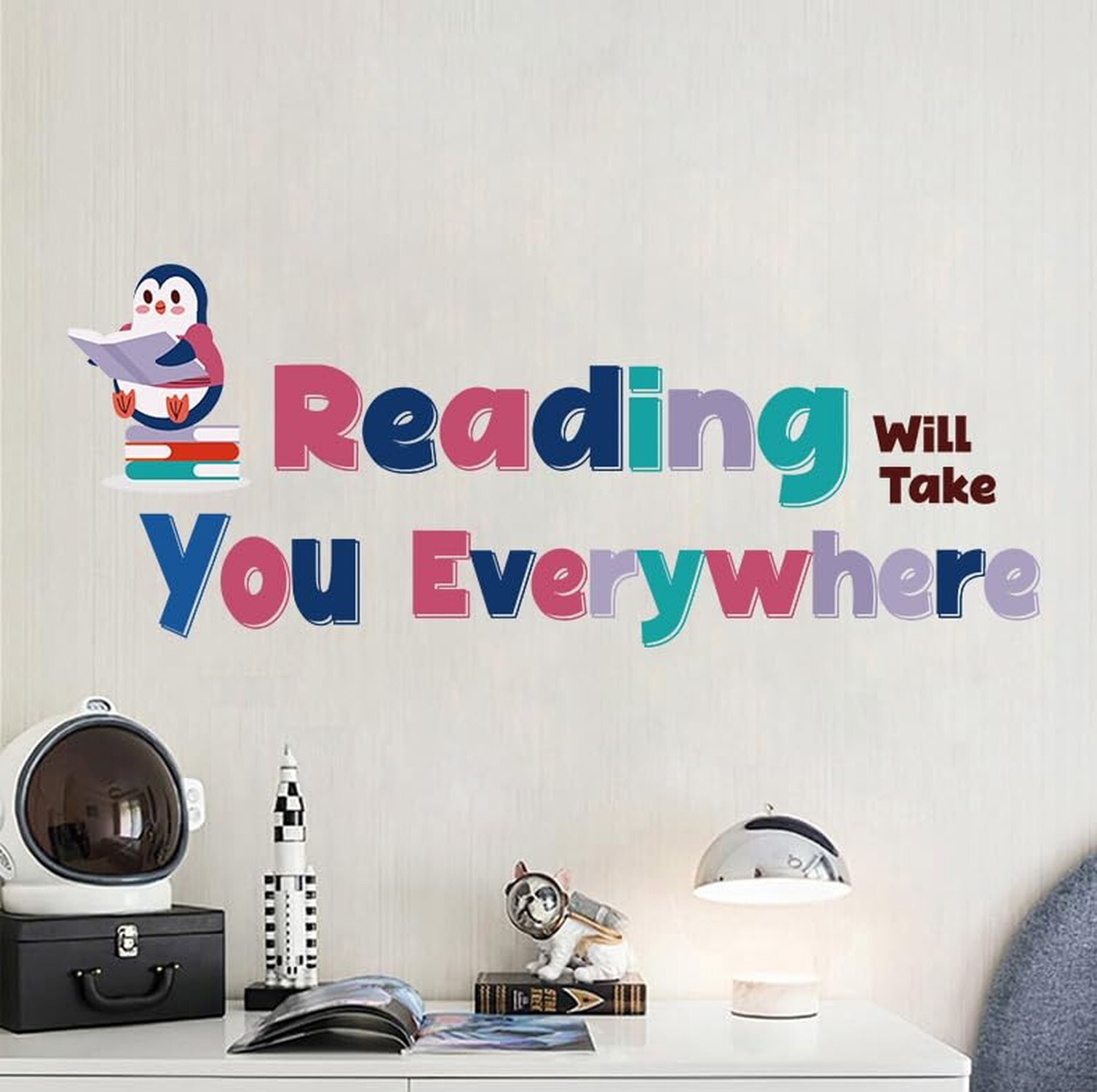 Reading Will Take You Everywhere Motivational Quotes Wall Decals, Reading The…