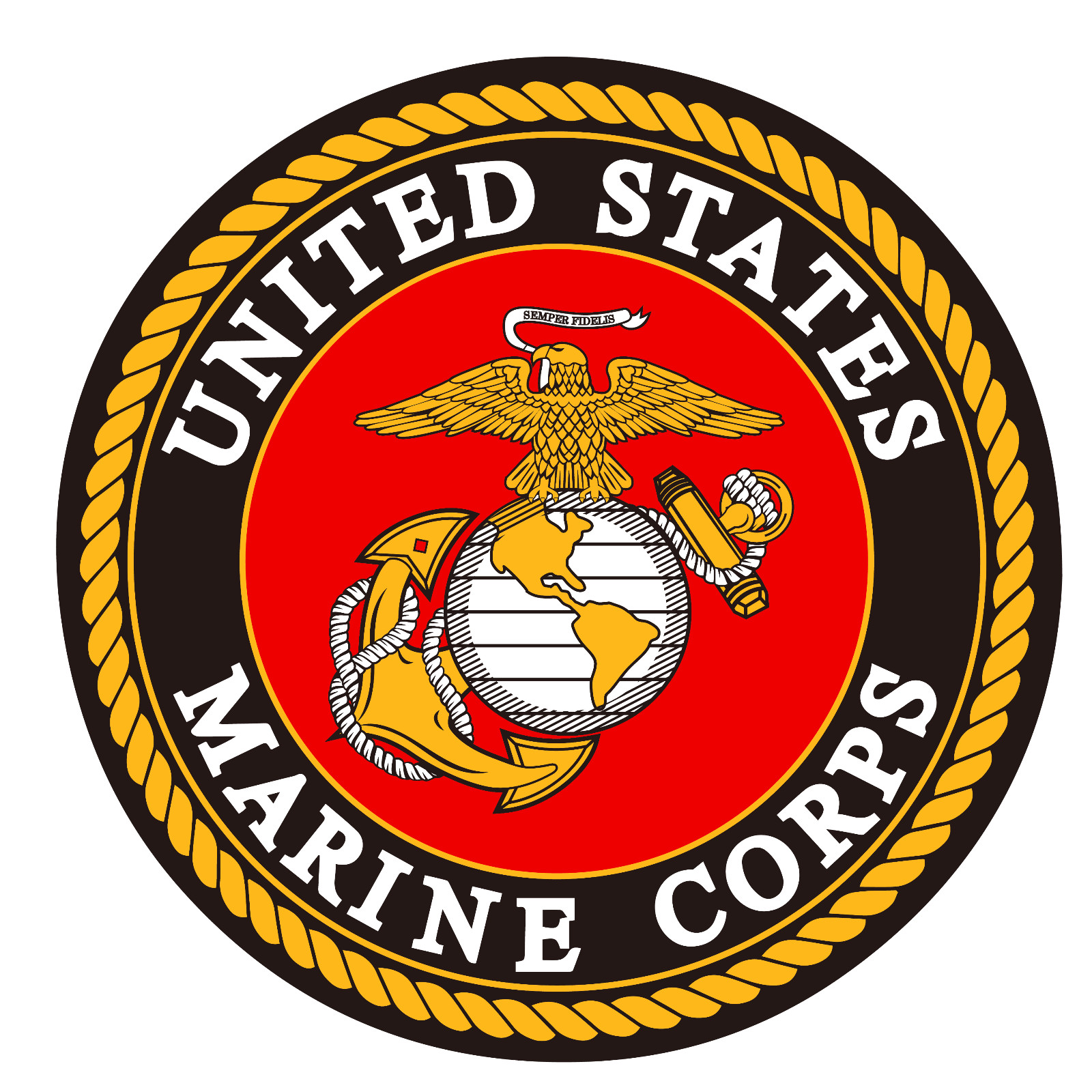 Marine Corps Decal | 3" Round | 3D Waterproof Decal | Car Truck Window