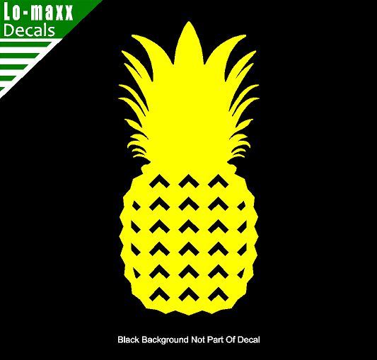 Pineapple Art Custom Design Decoration Various Sizes Colors Die Cut Vinyl Decal
