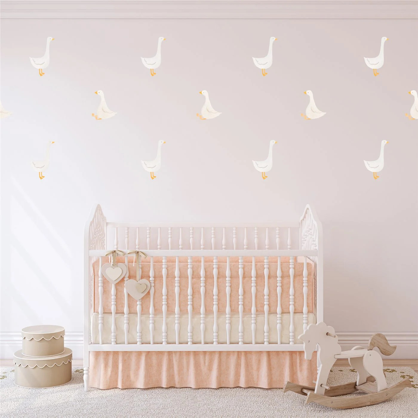 Silly Goose Nursery Wall Decals Set of 20 Clear Vinyl Baby Room Sticker Decor