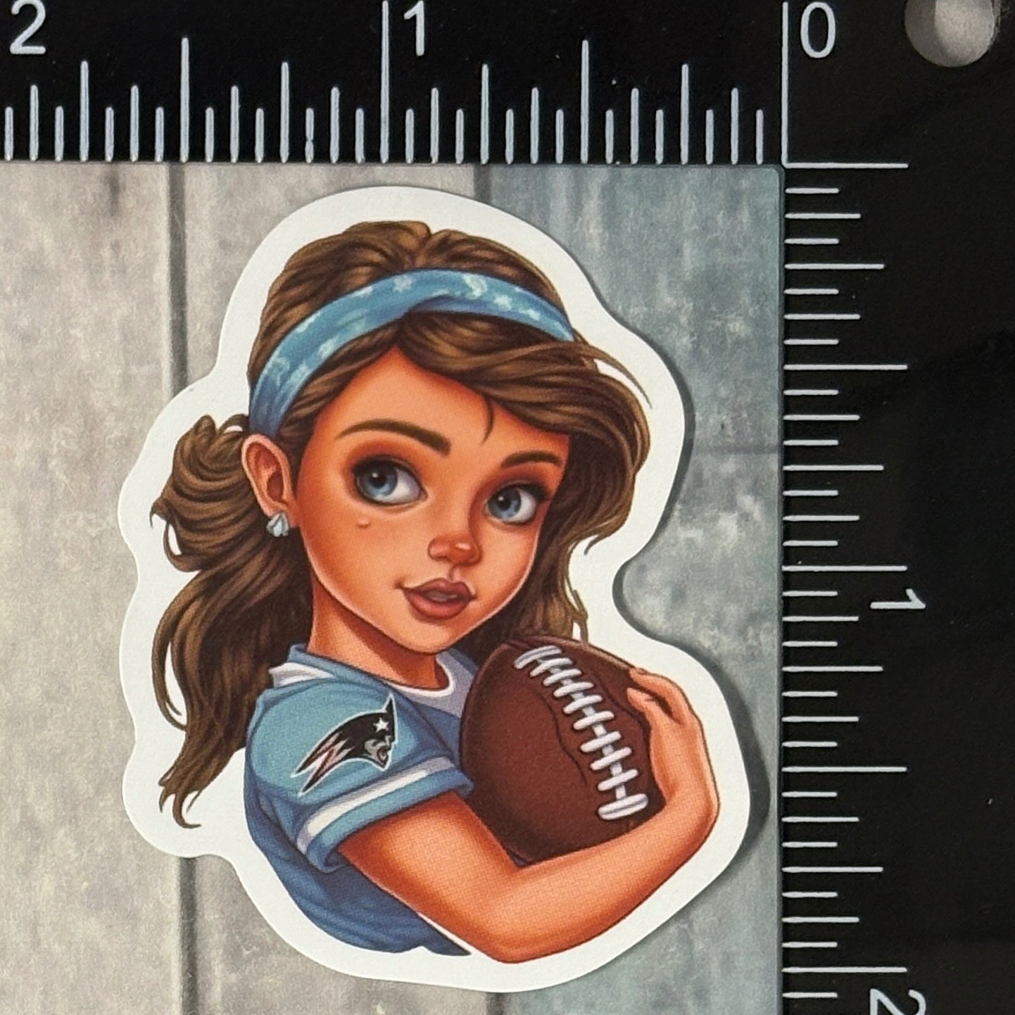 Cute Chibi Style Football Gameday Reusable Waterproof Vinyl Sticker Decal
