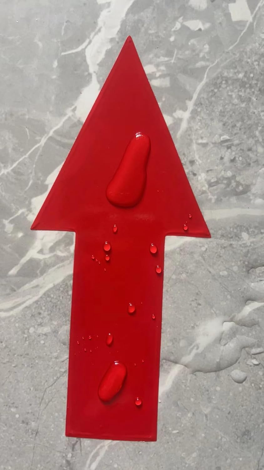 8 x 4 in (10 X 20 CM) Arrow Floor Sticker, PVC Removable Self-Adhesive Arrow Sig