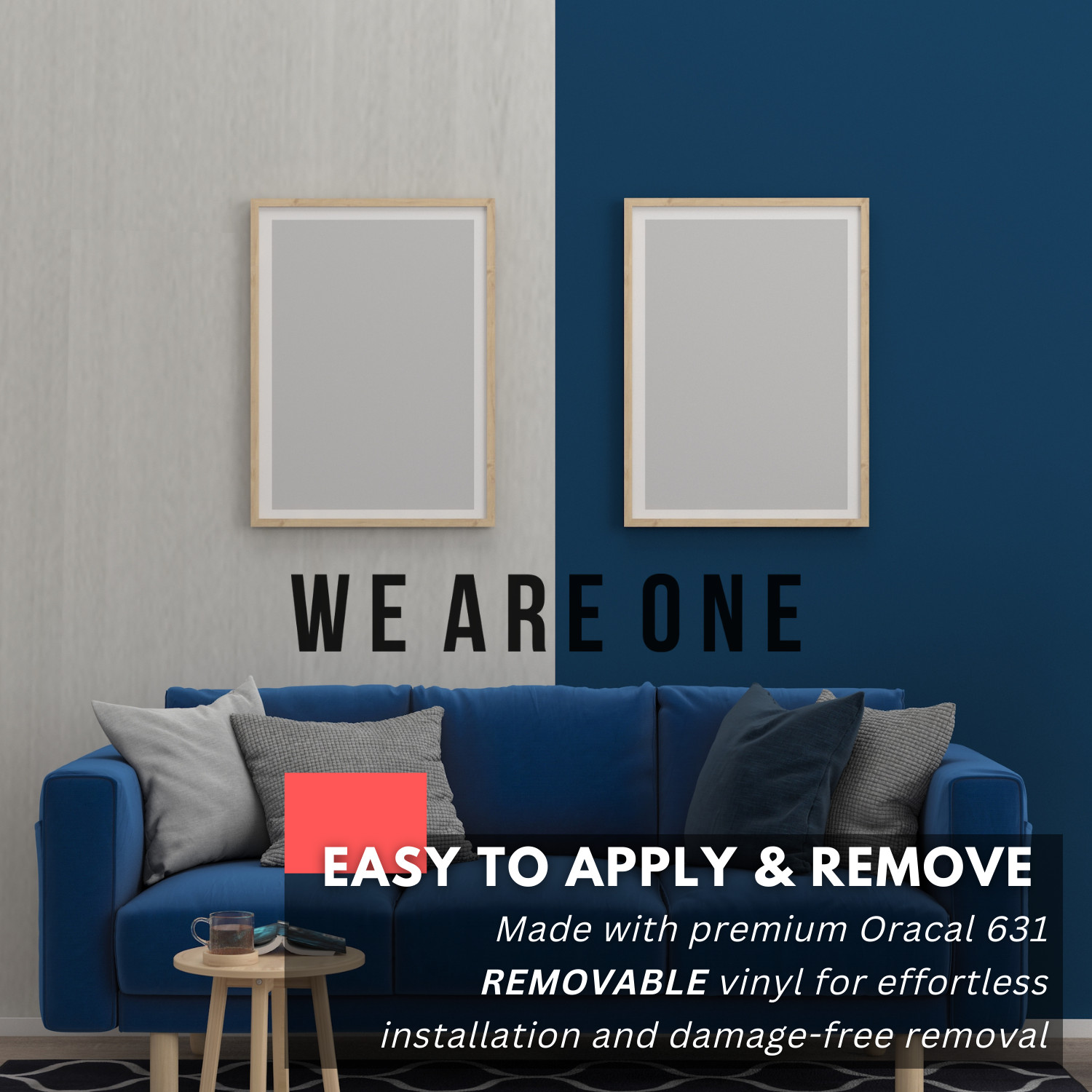 We Are One Inspirational Motivational Teamwork Wall Decal Sticker Vinyl Quote