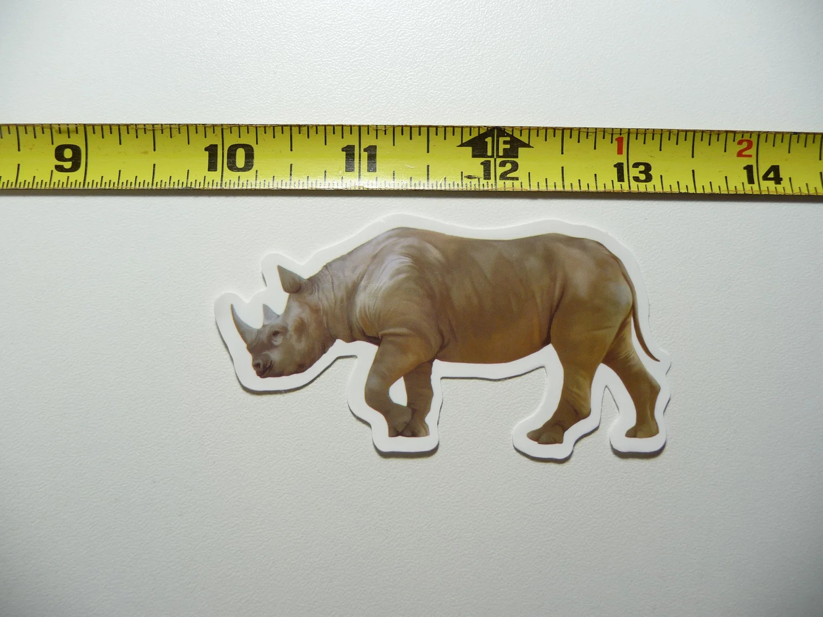 RHINO RHINOCEROS SMALL STICKER DECAL ZOO ANIMAL WILD FUN FUNNY