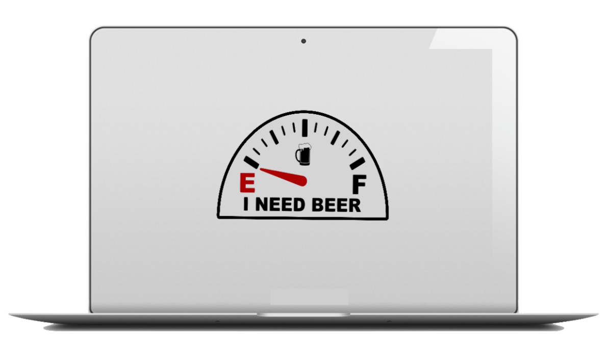 Beer (I Need Beer) 4" Car Vinyl Decal Window Cooler Trailer Bar Golf Cart Laptop