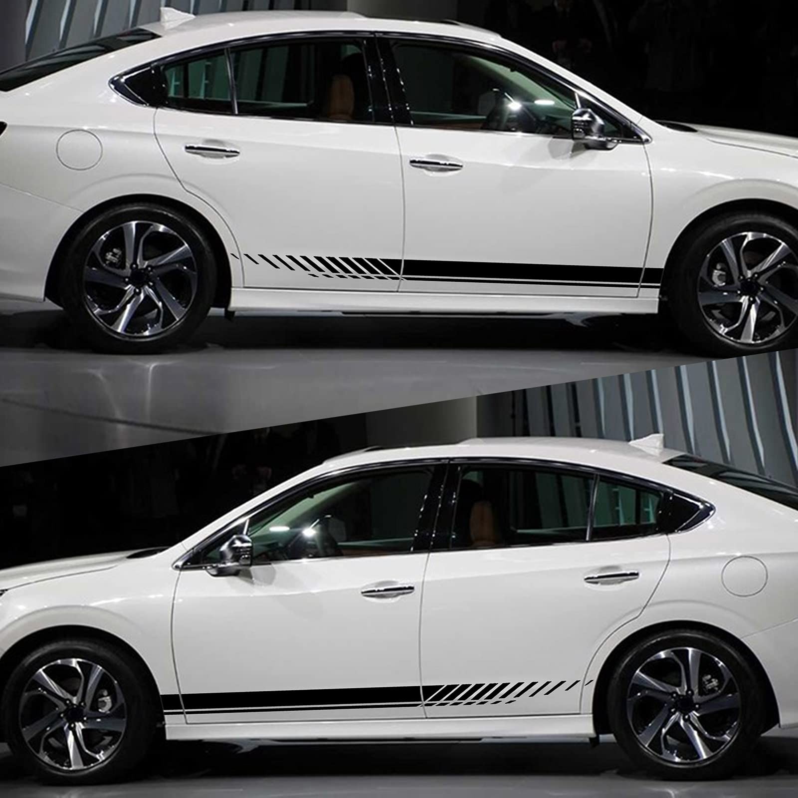 Universal Vinyl Side Body Car Decals Racing Stripes Sticker Stripe Graphics C…