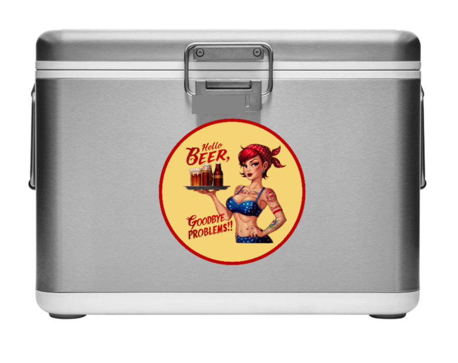 Beer – Goodbye Problems – 4" Vinyl Car Decal Sticker Cooler Laptop Truck Smoker