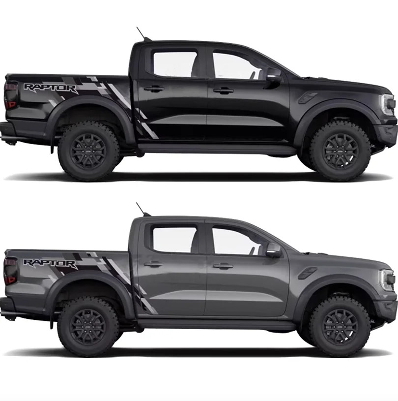 Aftermarket Blackout Bedside, Tailgate & Bumper Decal Kit for Ford Ranger (2022–