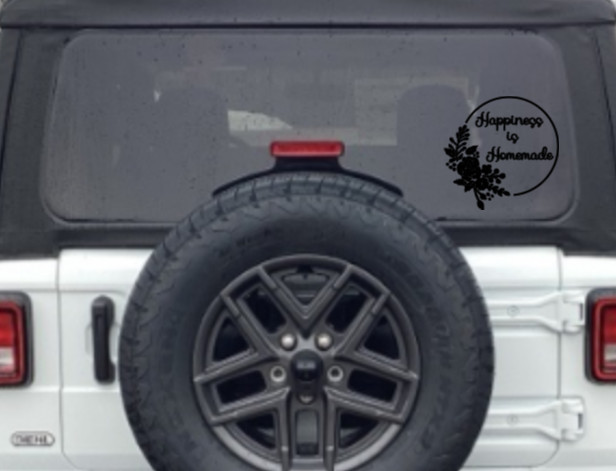 Happiness is Homemade Vinyl Decal Bumper Sticker Car Truck SUV Window Mirror Art
